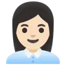 Woman Office Worker: Light Skin Tone Emoji 👩🏻‍💼 image - Google Noto Color style