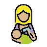 Woman Feeding Baby: Medium-Light Skin Tone Emoji 👩🏼‍🍼 image - OpenMoji style