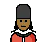 Woman Guard: Medium-Dark Skin Tone Emoji 💂🏾‍♀️ image - OpenMoji style