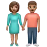 Woman And Man Holding Hands: Medium Skin Tone Emoji 👫🏽 image - WhatsApp style