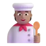 Cook: Medium Skin Tone Emoji 🧑🏽‍🍳 image - Microsoft 3D Fluent style