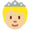 Person With Crown: Medium-Light Skin Tone Emoji 🫅🏼 image - Twitter / X (Twemoji) style