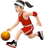 Woman Bouncing Ball: Light Skin Tone Emoji ⛹🏻‍♀️ image - Apple style
