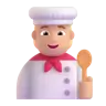 Cook: Medium-Light Skin Tone Emoji 🧑🏼‍🍳 image - Microsoft 3D Fluent style