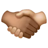 Handshake: Medium-Dark Skin Tone, Medium-Light Skin Tone Emoji 🫱🏾‍🫲🏼 image - Samsung style