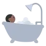 Person Taking Bath: Medium-Dark Skin Tone Emoji 🛀🏾 image - Tossface style