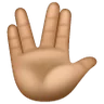 Vulcan Salute: Medium Skin Tone Emoji 🖖🏽 image - Samsung style