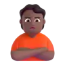 Person Pouting: Medium-Dark Skin Tone Emoji 🙎🏾 image - Microsoft 3D Fluent style