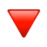 สามเหลี่ยมสีแดงชี้ลง Emoji 🔻 image - Apple style