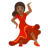 Woman Dancing: Medium-Dark Skin Tone