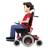 Man In Motorized Wheelchair: Light Skin Tone