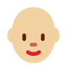 Woman: Medium-Light Skin Tone, Bald Emoji 👩🏼‍🦲 image - Twitter / X (Twemoji) style