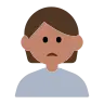 Person Frowning: Medium Skin Tone Emoji 🙍🏽 image - Tossface style
