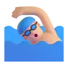 Man Swimming: Medium-Light Skin Tone Emoji 🏊🏼‍♂️ image - Microsoft 3D Fluent style