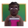 Man Teacher: Dark Skin Tone Emoji 👨🏿‍🏫 image - Microsoft 3D Fluent style