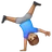 Man Cartwheeling: Medium Skin Tone