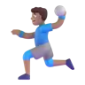 Man Playing Handball: Medium Skin Tone Emoji 🤾🏽‍♂️ image - Microsoft 3D Fluent style