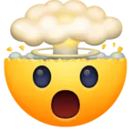 爆発の頭を持つショックを受けた顔 Emoji 🤯 image - Facebook Meta style