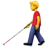Man With White Cane Emoji 👨‍🦯 image - Apple style
