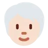 Person: Light Skin Tone, White Hair Emoji 🧑🏻‍🦳 image - Twitter / X (Twemoji) style