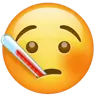 Face With Thermometer Emoji 🤒 image - WhatsApp style