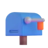 Emoji Mailbox chiusa con bandiera abbassata 📪 image - Microsoft 3D Fluent style
