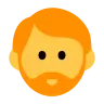 Man: Beard Emoji 🧔‍♂️ image - Tossface style