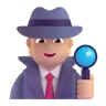Detective: Medium-Light Skin Tone Emoji 🕵🏼 image - Microsoft 3D Fluent style