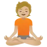 Person In Lotus Position: Medium-Light Skin Tone Emoji 🧘🏼 image - Google Noto Color style