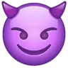 Emoji Volto sorridente con le corna 😈 image - WhatsApp style