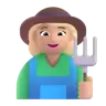 Woman Farmer: Medium-Light Skin Tone Emoji 👩🏼‍🌾 image - Microsoft 3D Fluent style