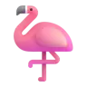 นกกระเรียน Emoji 🦩 image - Microsoft 3D Fluent style