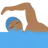 Man Swimming: Medium-Dark Skin Tone