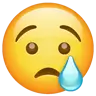 Crying Face Emoji 😢 image - WhatsApp style