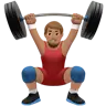 Man Lifting Weights: Medium Skin Tone Emoji 🏋🏽‍♂️ image - Apple style