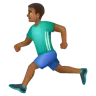 Person Running: Medium-Dark Skin Tone Emoji 🏃🏾 image - WhatsApp style