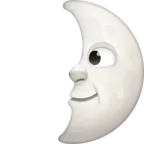 First Quarter Moon with Face Emoji 🌛 image - Facebook Meta style