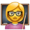 Woman Teacher Emoji 👩‍🏫 image - WhatsApp style