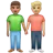 Men Holding Hands: Medium Skin Tone, Medium-Light Skin Tone