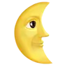 Emoji Last Quarter Moon with Face 🌜 image - Apple style