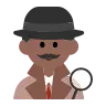 Man Detective: Medium-Dark Skin Tone Emoji 🕵🏾‍♂️ image - Tossface style