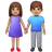 Woman And Man Holding Hands: Medium Skin Tone