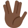 Vulcan Salute: Dark Skin Tone Emoji 🖖🏿 image - Twitter / X (Twemoji) style