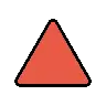 Emoji Triangolo rosso up-pointing 🔺 image - OpenMoji style