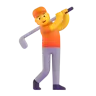 Golfista Emoji 🏌 image - Microsoft 3D Fluent style