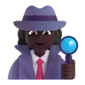 Woman Detective: Dark Skin Tone Emoji 🕵🏿‍♀️ image - Microsoft 3D Fluent style