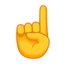 ホワイトアップポインティングインデックス Emoji ☝ image - Telegram style