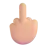 Middle Finger: Medium-Light Skin Tone