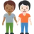 People Holding Hands: Medium-Dark Skin Tone, Light Skin Tone