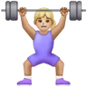 Woman Lifting Weights: Medium-Light Skin Tone Emoji 🏋🏼‍♀️ image - Samsung style